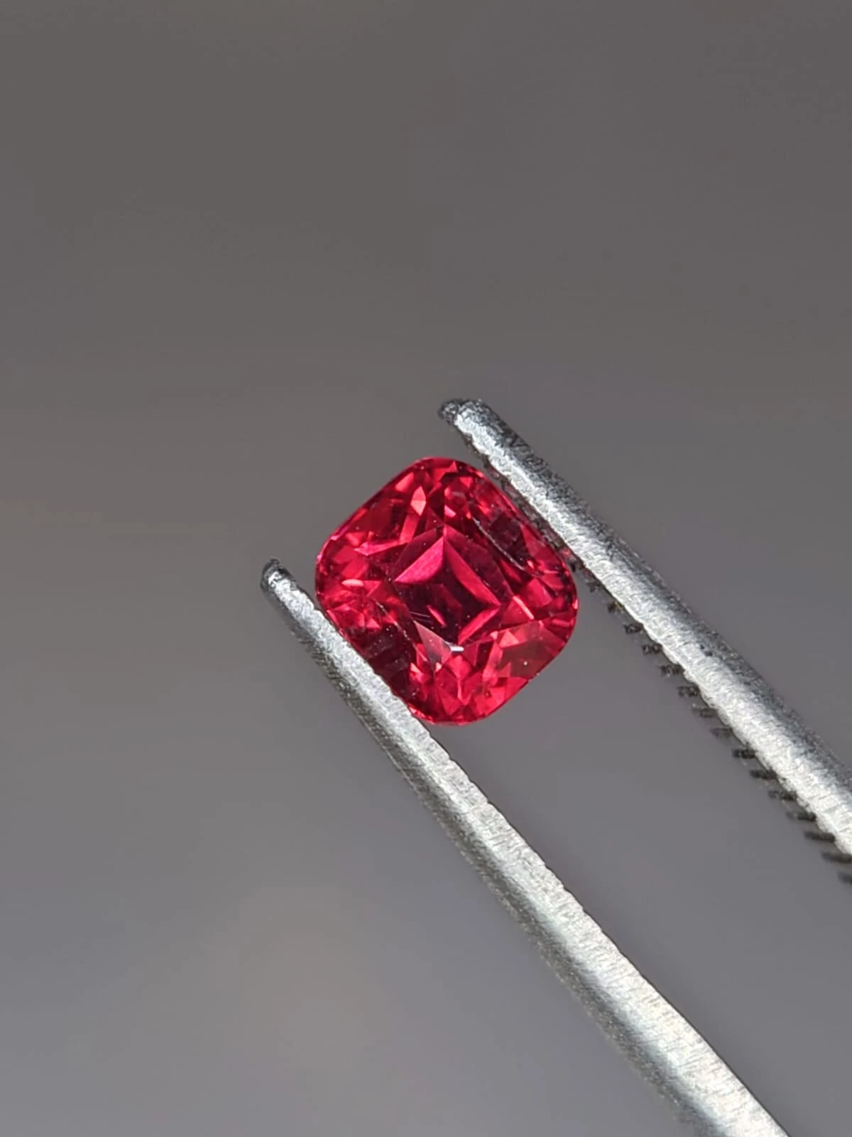 0.9ct Natural Red Cushion Faceted Umbalite Garnet from Tanzania — view 2